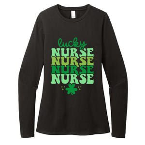 Irish Nurse St Patricks Day Shamrock Stethocsope Womens CVC Long Sleeve Shirt