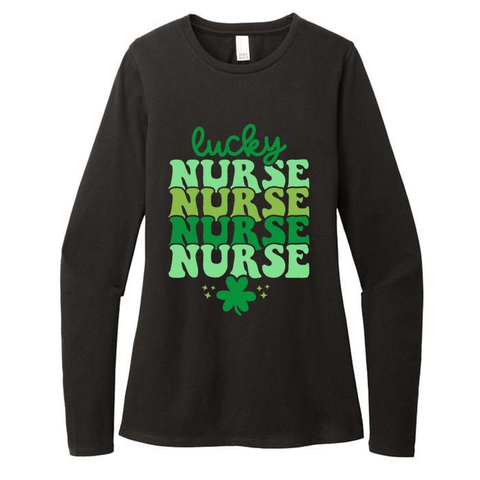 Irish Nurse St Patricks Day Shamrock Stethocsope Womens CVC Long Sleeve Shirt