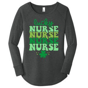 Irish Nurse St Patricks Day Shamrock Stethocsope Women's Perfect Tri Tunic Long Sleeve Shirt