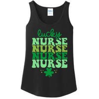 Irish Nurse St Patricks Day Shamrock Stethocsope Ladies Essential Tank