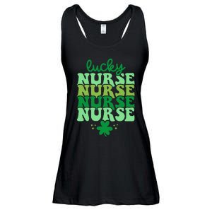 Irish Nurse St Patricks Day Shamrock Stethocsope Ladies Essential Flowy Tank