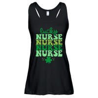 Irish Nurse St Patricks Day Shamrock Stethocsope Ladies Essential Flowy Tank