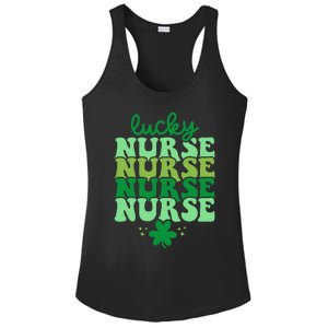 Irish Nurse St Patricks Day Shamrock Stethocsope Ladies PosiCharge Competitor Racerback Tank