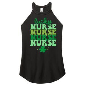 Irish Nurse St Patricks Day Shamrock Stethocsope Women's Perfect Tri Rocker Tank