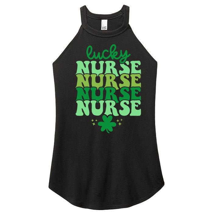 Irish Nurse St Patricks Day Shamrock Stethocsope Women's Perfect Tri Rocker Tank