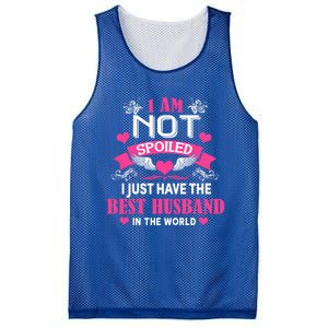 I'm Not Spoiled Wife I Just Have My Best Husband Loves Me Cool Gift Mesh Reversible Basketball Jersey Tank