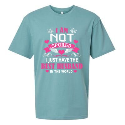 I'm Not Spoiled Wife I Just Have My Best Husband Loves Me Cool Gift Sueded Cloud Jersey T-Shirt