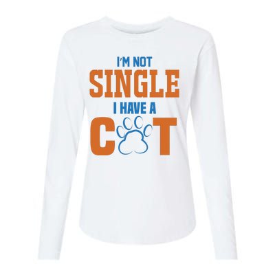 I'm Not Single I Have A Cat Womens Cotton Relaxed Long Sleeve T-Shirt