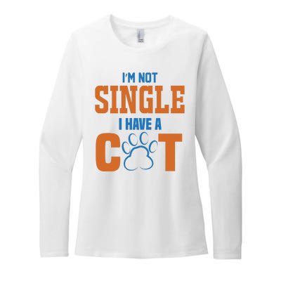 I'm Not Single I Have A Cat Womens CVC Long Sleeve Shirt