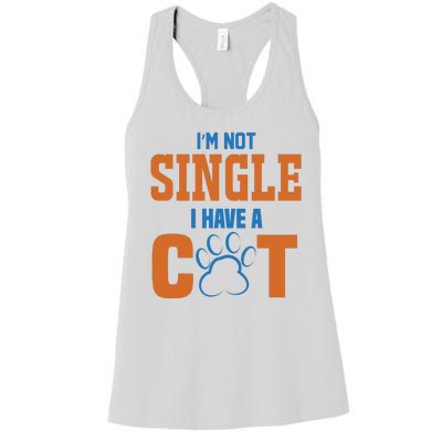 I'm Not Single I Have A Cat Women's Racerback Tank