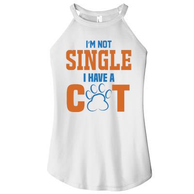 I'm Not Single I Have A Cat Women's Perfect Tri Rocker Tank