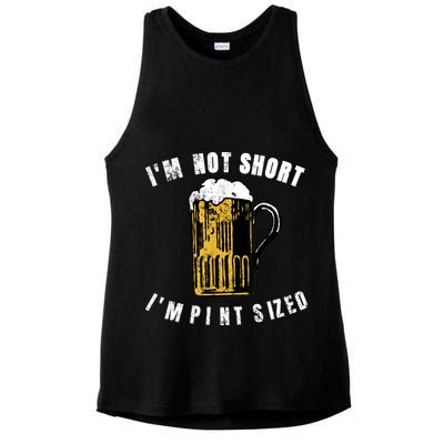 IM NOT SHORT IM PINT SIZED FUNNY SAINT PATRICKS DAY Ladies PosiCharge Tri-Blend Wicking Tank