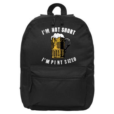 IM NOT SHORT IM PINT SIZED FUNNY SAINT PATRICKS DAY 16 in Basic Backpack