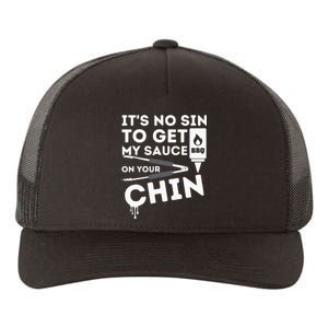 ItS No Sin To Get My Sauce Funny Bbq Smoker Barbecue Grill Yupoong Adult 5-Panel Trucker Hat