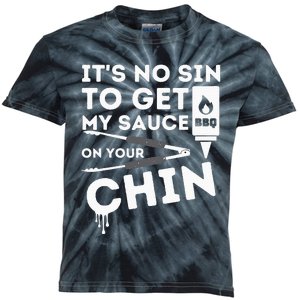 ItS No Sin To Get My Sauce Funny Bbq Smoker Barbecue Grill Kids Tie-Dye T-Shirt