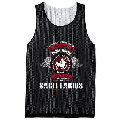 I Never Said I Was Perfect I Am A Sagittarius Mesh Reversible Basketball Jersey Tank