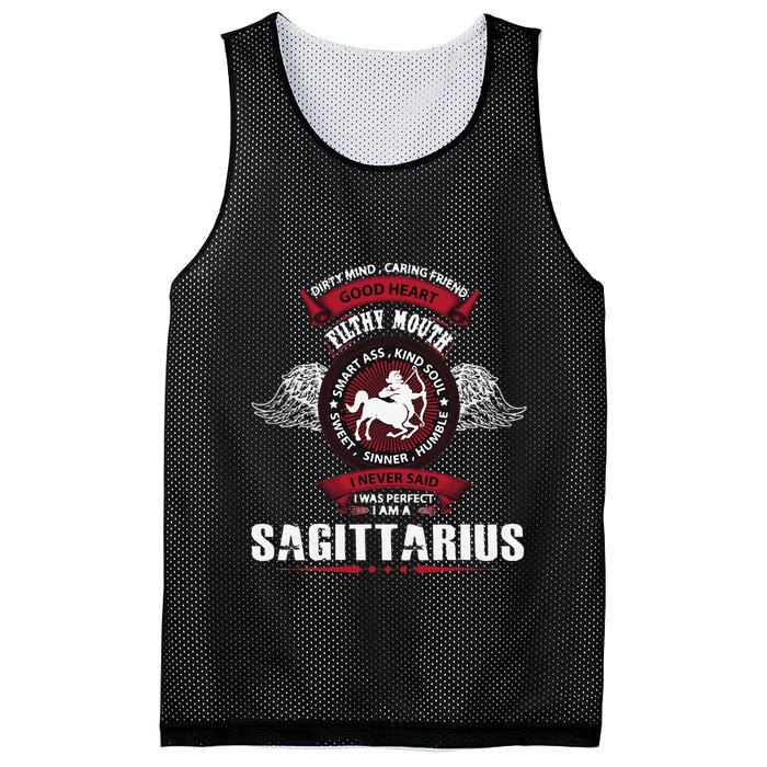 I Never Said I Was Perfect I Am A Sagittarius Mesh Reversible Basketball Jersey Tank
