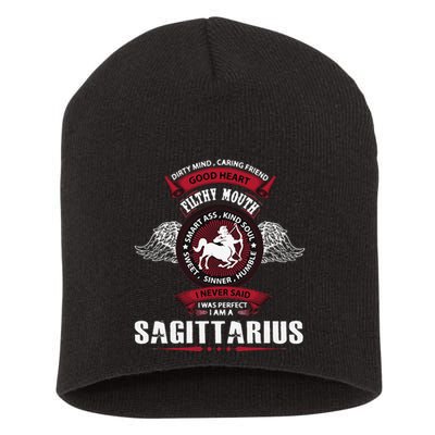 I Never Said I Was Perfect I Am A Sagittarius Short Acrylic Beanie
