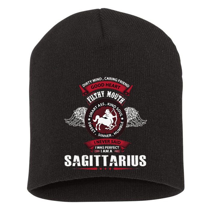 I Never Said I Was Perfect I Am A Sagittarius Short Acrylic Beanie