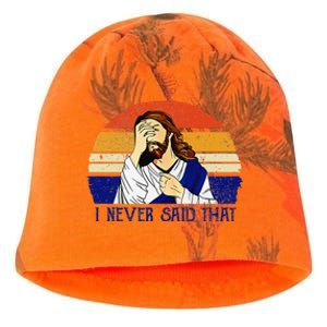 I Never Said That Funny Christian Humor Jesus God Lover Kati - Camo Knit Beanie