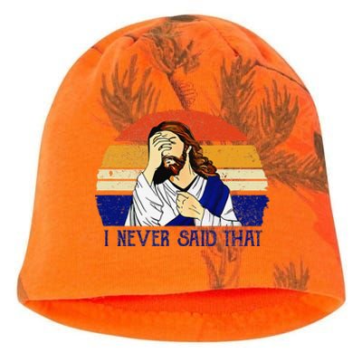 I Never Said That Funny Christian Humor Jesus God Lover Kati - Camo Knit Beanie