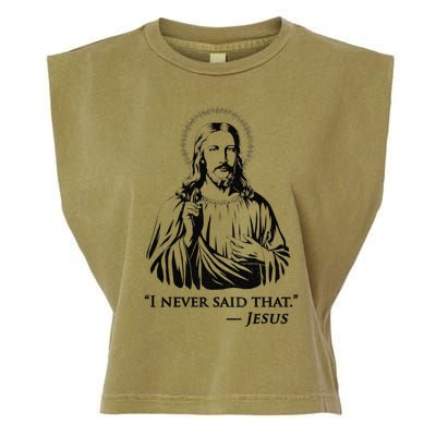 I Never Said That Jesus Garment-Dyed Women's Muscle Tee