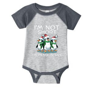 IM Not Short IM Penguin Size Funny Christmas Infant Baby Jersey Bodysuit