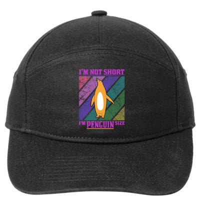 I'm Not Short I'm Penguin Size 7-Panel Snapback Hat