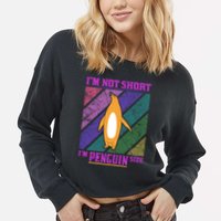 I'm Not Short I'm Penguin Size Cropped Pullover Crew