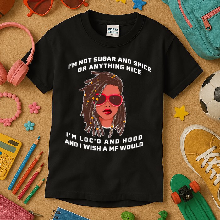 I'm Not Sugar And Spice Or Anything Nice I'm Loc'd And Hood Kids T-Shirt