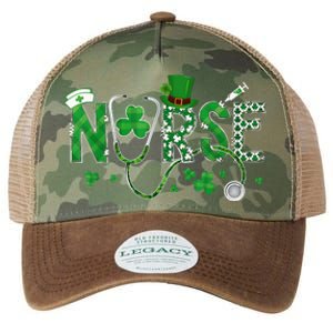 Irish Nurse St Patricks Day Shamrock Stethocsope Legacy Tie Dye Trucker Hat