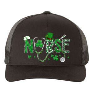 Irish Nurse St Patricks Day Shamrock Stethocsope Yupoong Adult 5-Panel Trucker Hat