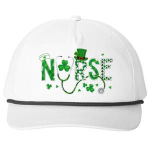 Irish Nurse St Patricks Day Shamrock Stethocsope Snapback Five-Panel Rope Hat