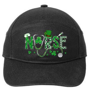 Irish Nurse St Patricks Day Shamrock Stethocsope 7-Panel Snapback Hat