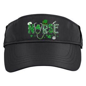 Irish Nurse St Patricks Day Shamrock Stethocsope Adult Drive Performance Visor