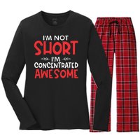 I'm Not Short I'm Concentrated Awesome Women's Long Sleeve Flannel Pajama Set 