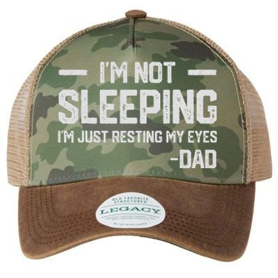 IM Not Sleeping IM Just Resting My Eyes FatherS Day Legacy Tie Dye Trucker Hat