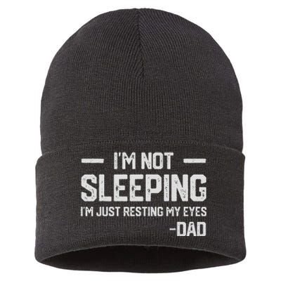 IM Not Sleeping IM Just Resting My Eyes FatherS Day Sustainable Knit Beanie