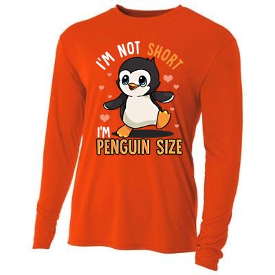 I'm Not Short I'm Penguin Size Funny Penguins Zoo Animals Gift Cooling Performance Long Sleeve Crew