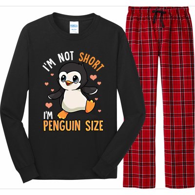 I'm Not Short I'm Penguin Size Funny Penguins Zoo Animals Gift Long Sleeve Pajama Set