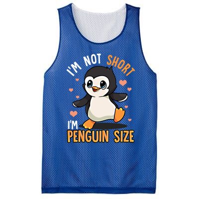 I'm Not Short I'm Penguin Size Funny Penguins Zoo Animals Gift Mesh Reversible Basketball Jersey Tank