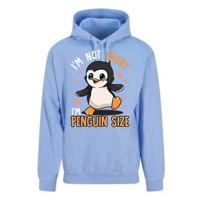 I'm Not Short I'm Penguin Size Funny Penguins Zoo Animals Gift Unisex Surf Hoodie