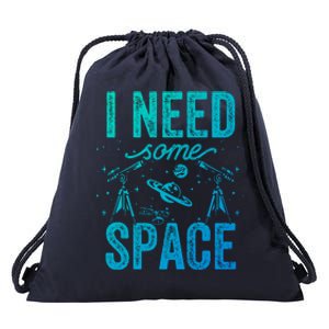 I Need Some Space Astronomy Universe Stars Telescope Cute Gift Drawstring Bag