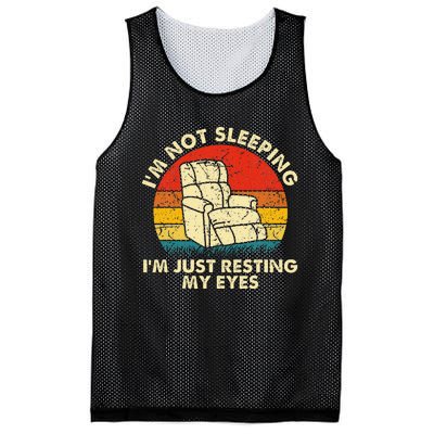 Im Not Sleeping Im Just Resting My Eyes Mesh Reversible Basketball Jersey Tank