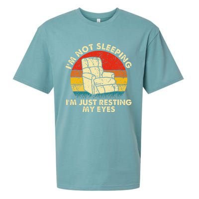 Im Not Sleeping Im Just Resting My Eyes Sueded Cloud Jersey T-Shirt