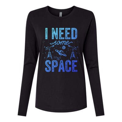 I Need Some Space Astronomy Universe Stars Telescope Cute Gift Womens Cotton Relaxed Long Sleeve T-Shirt