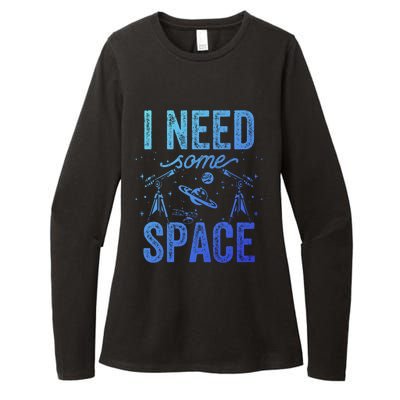 I Need Some Space Astronomy Universe Stars Telescope Cute Gift Womens CVC Long Sleeve Shirt