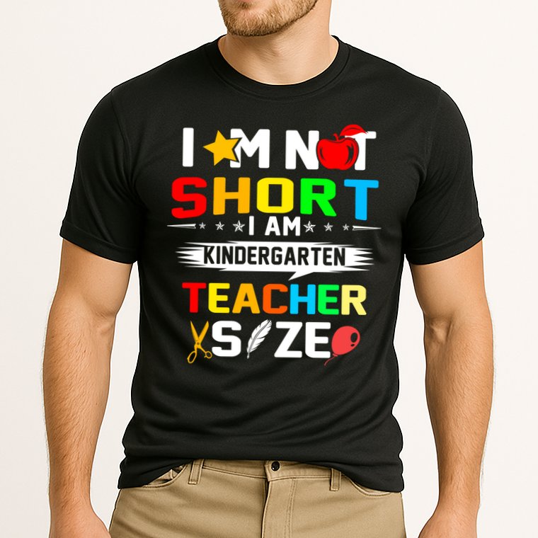 Im Not Short I Am Kindergarten Teacher Cooling Performance Crew T-Shirt