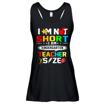 Im Not Short I Am Kindergarten Teacher Ladies Essential Flowy Tank