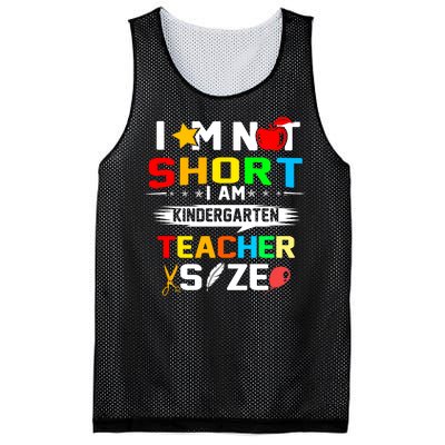 Im Not Short I Am Kindergarten Teacher Mesh Reversible Basketball Jersey Tank